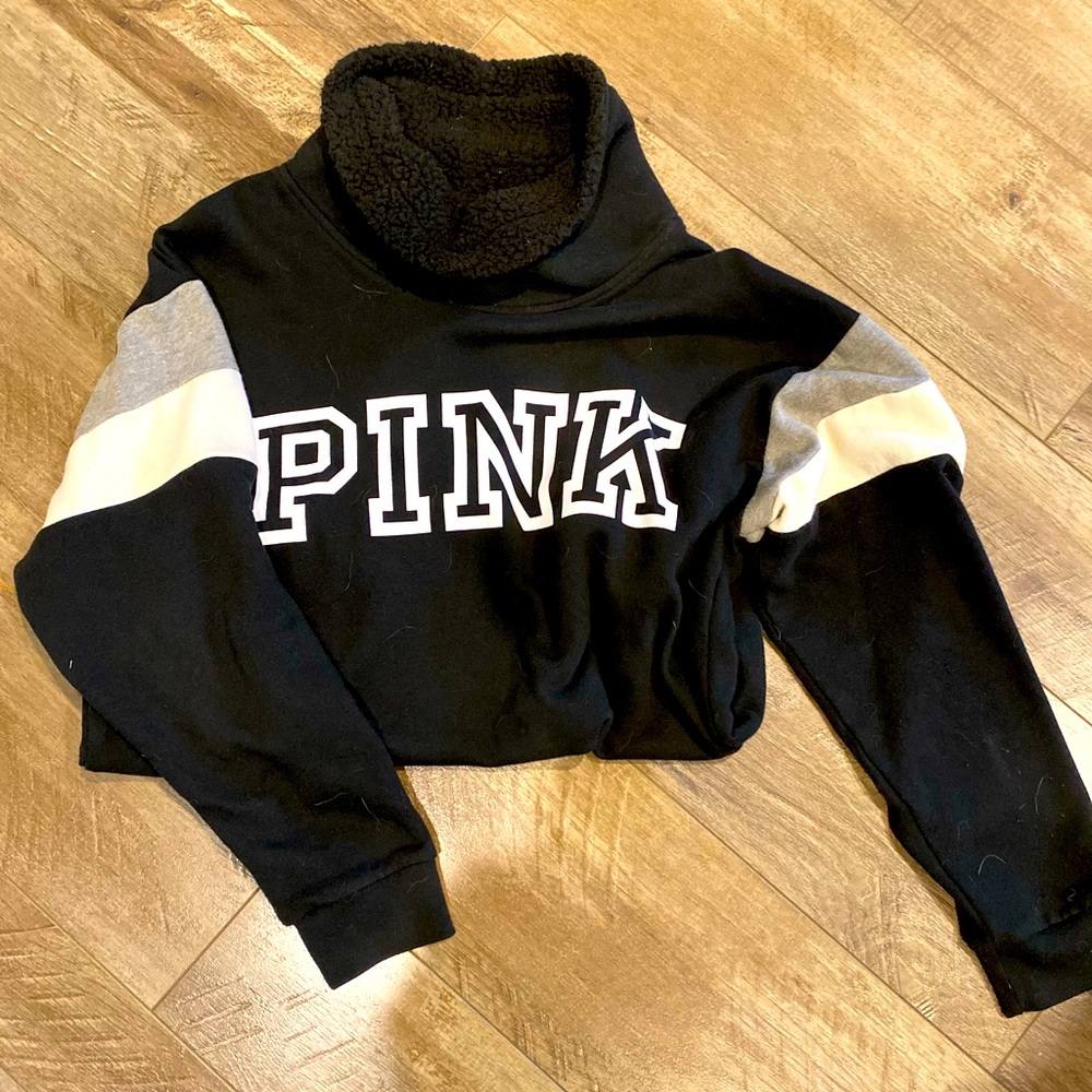 Pink turtle neck sweatshirt